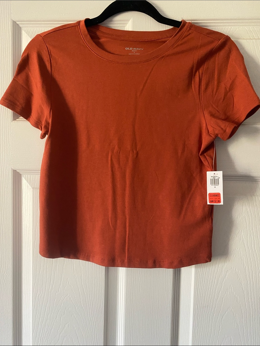 Old Navy Women's Short Sleeve Crewneck Tee in Rust